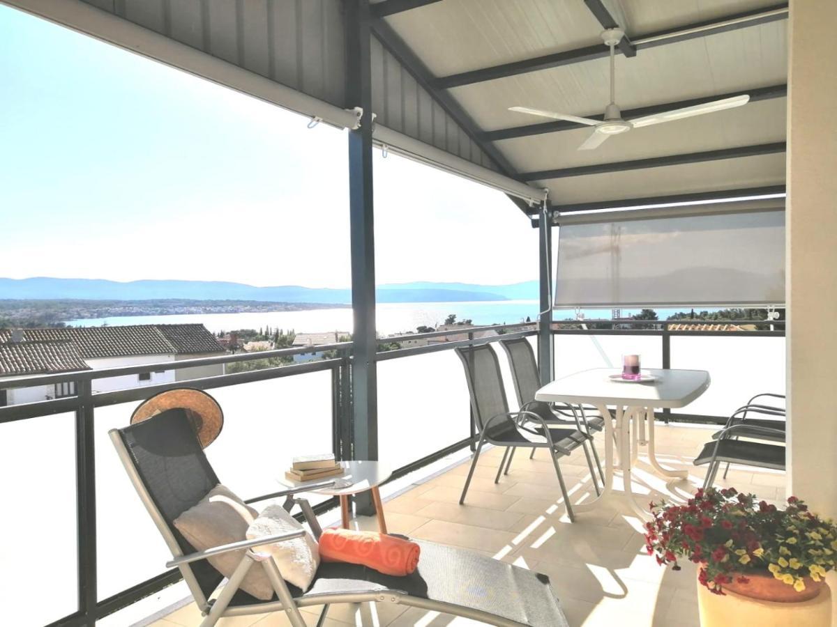 Lovely Sea View House In Malinska Island Krk Dış mekan fotoğraf